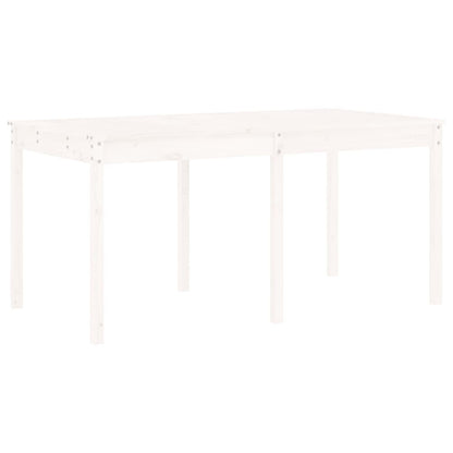 -Delige Tuinset Massief Grenenhout Wit Wit grenenhout