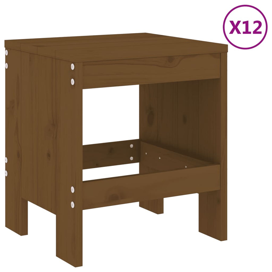 -Delige Tuinset Massief Grenenhout Honingbruin Honingbruin grenenhout