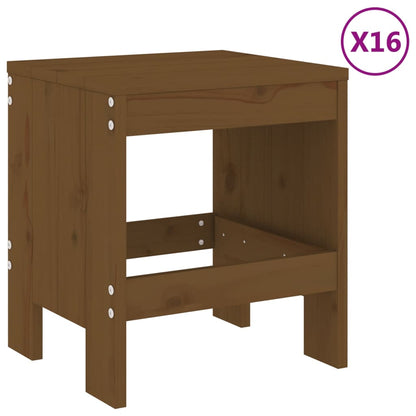 -Delige Tuinset Massief Grenenhout Honingbruin Honingbruin grenenhout