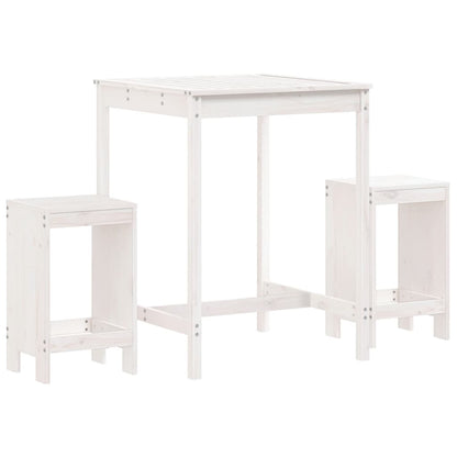 -Delige Barset Massief Grenenhout Wit Wit grenenhout
