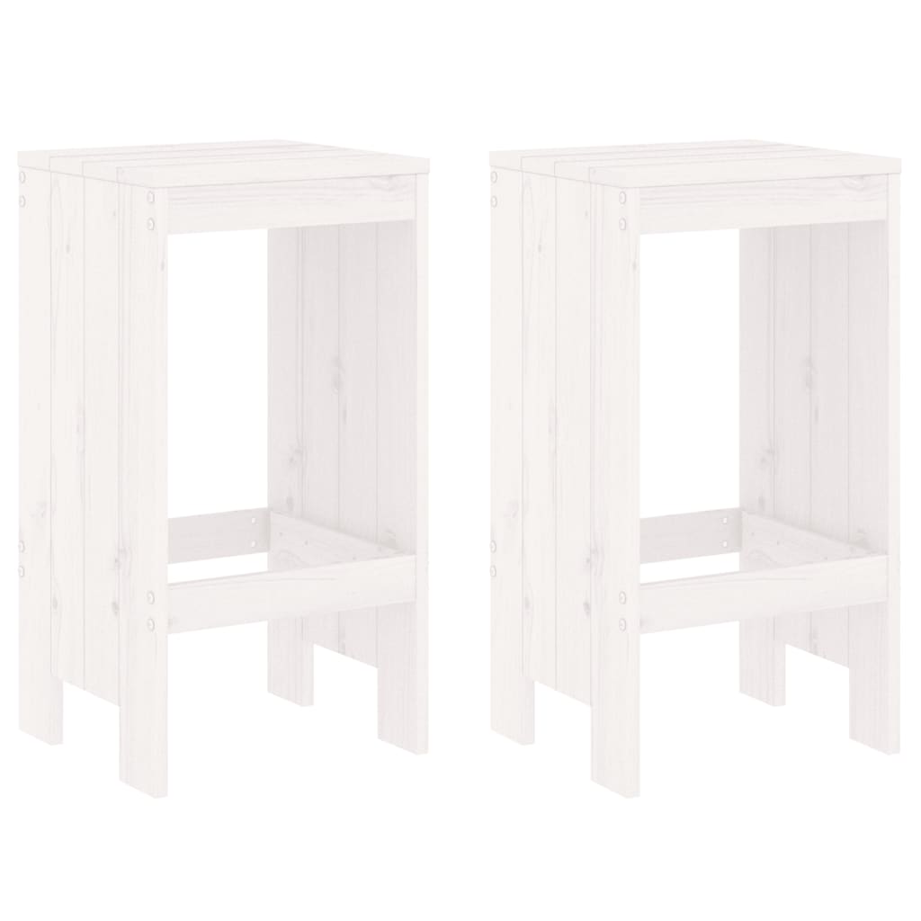 -Delige Barset Massief Grenenhout Wit Wit grenenhout