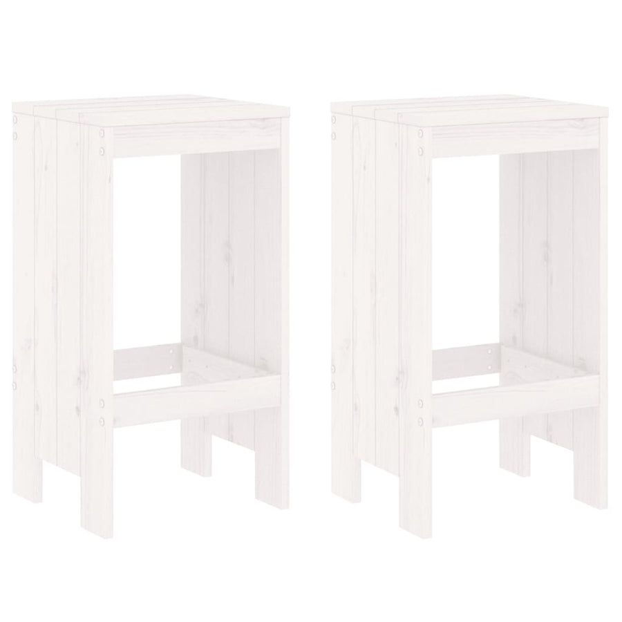 -Delige Barset Massief Grenenhout Wit Wit grenenhout