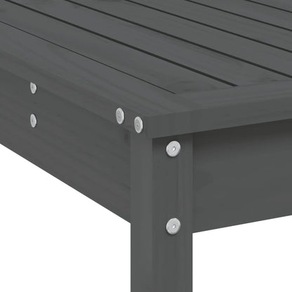 -Delige Tuinbarset Massief Grenenhout Grijs Grijs grenenhout