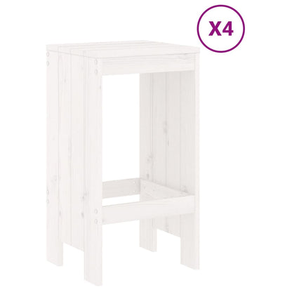 -Delige Barset Massief Grenenhout Wit Wit grenenhout