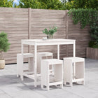 Barset 5-delig massief grenenhout wit