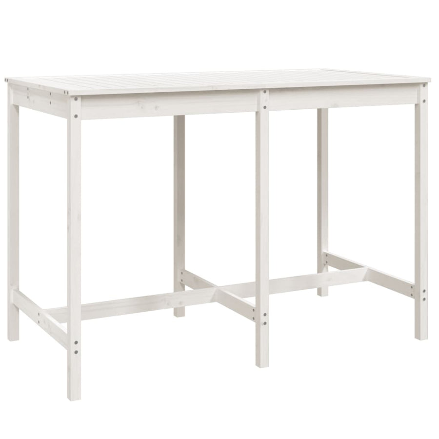 -Delige Barset Massief Grenenhout Wit Wit grenenhout