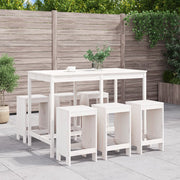 Barset 7-delig massief grenenhout wit