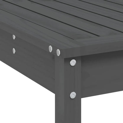 -Delige Tuinbarset Massief Grenenhout Grijs Grijs grenenhout