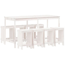 -Delige Barset Massief Grenenhout Wit Wit grenenhout