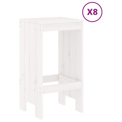 -Delige Barset Massief Grenenhout Wit Wit grenenhout