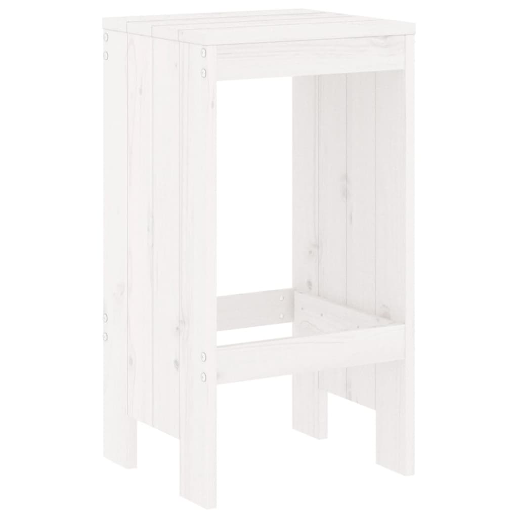 -Delige Barset Massief Grenenhout Wit Wit grenenhout