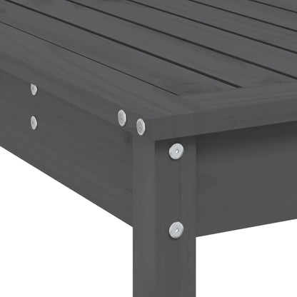 -Delige Tuinbarset Massief Grenenhout Grijs Grijs grenenhout