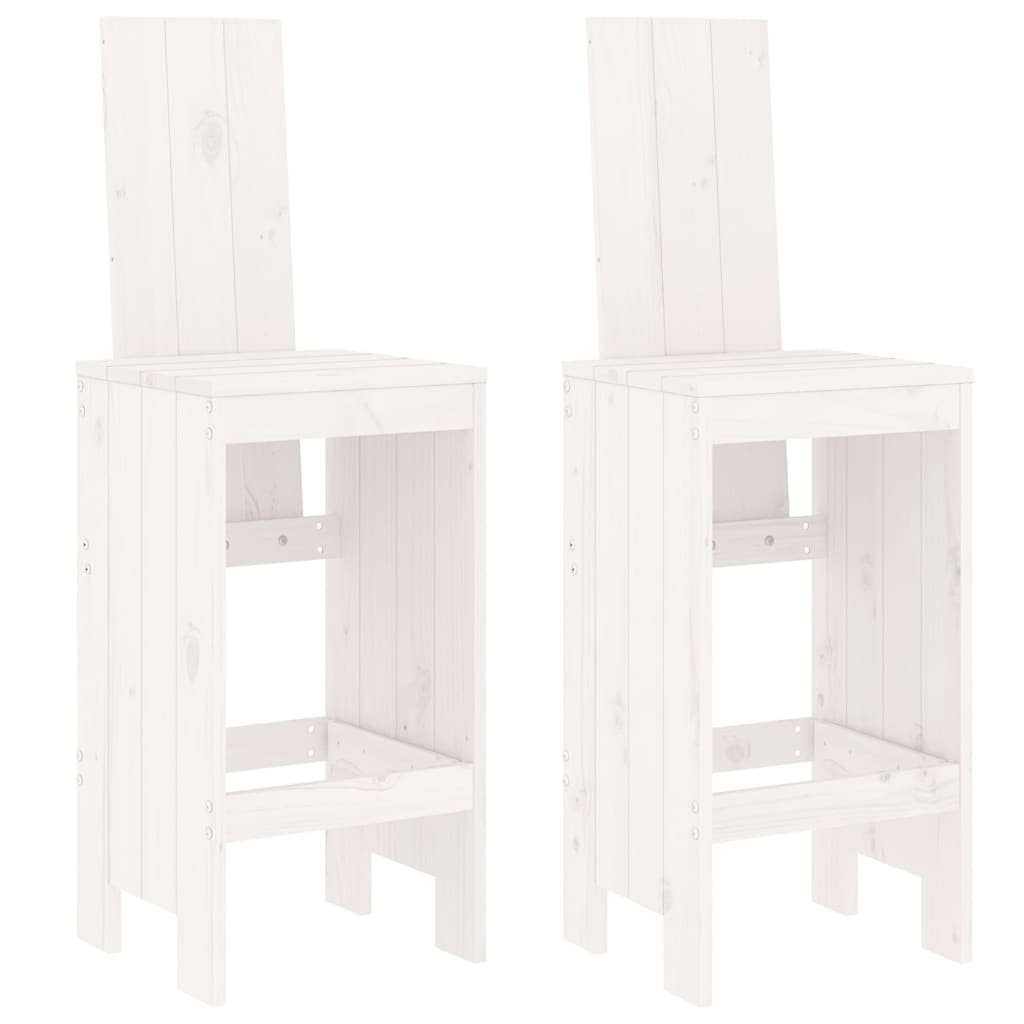-Delige Barset Massief Grenenhout Wit Wit grenenhout