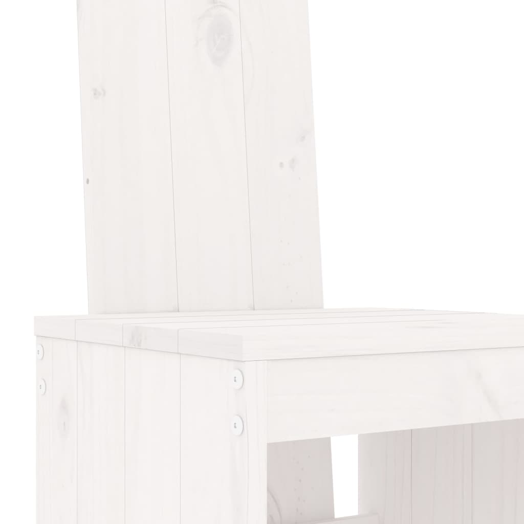 -Delige Barset Massief Grenenhout Wit Wit grenenhout