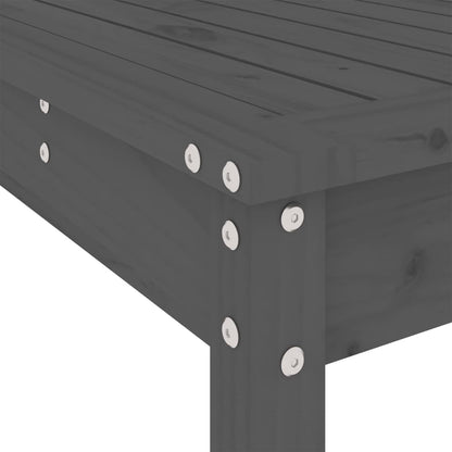 -Delige Tuinbarset Massief Grenenhout Grijs Grijs grenenhout