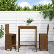 Tuinbarset 3-delig massief grenenhout honingbruin
