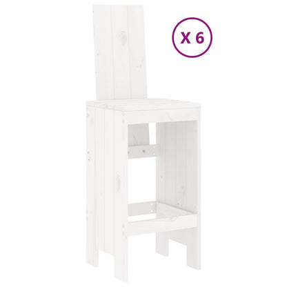 -Delige Barset Massief Grenenhout Wit Wit grenenhout