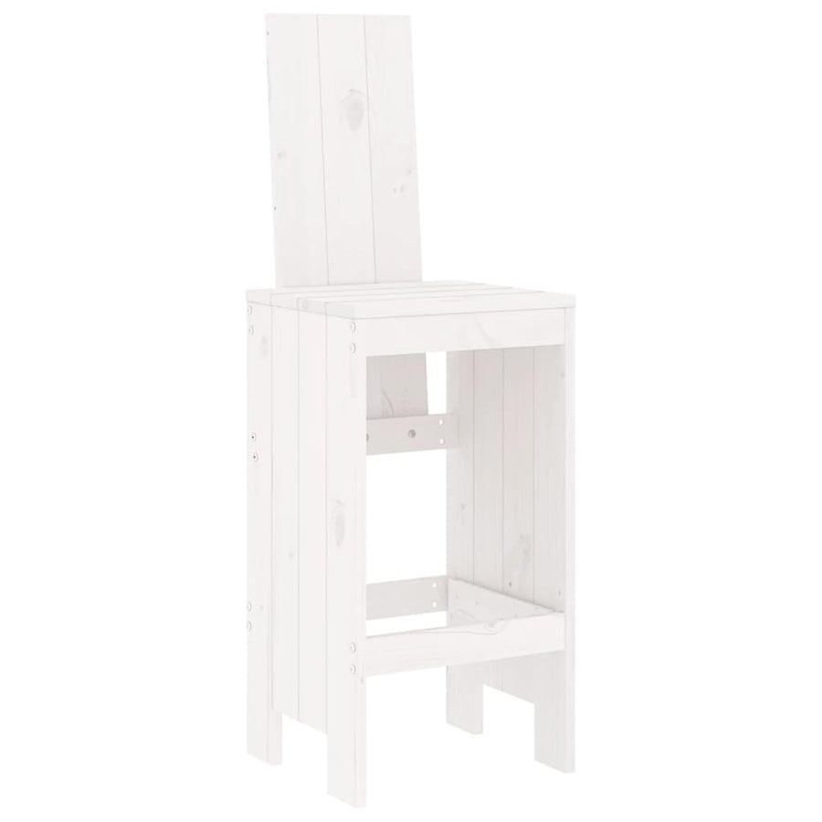 -Delige Barset Massief Grenenhout Wit Wit grenenhout