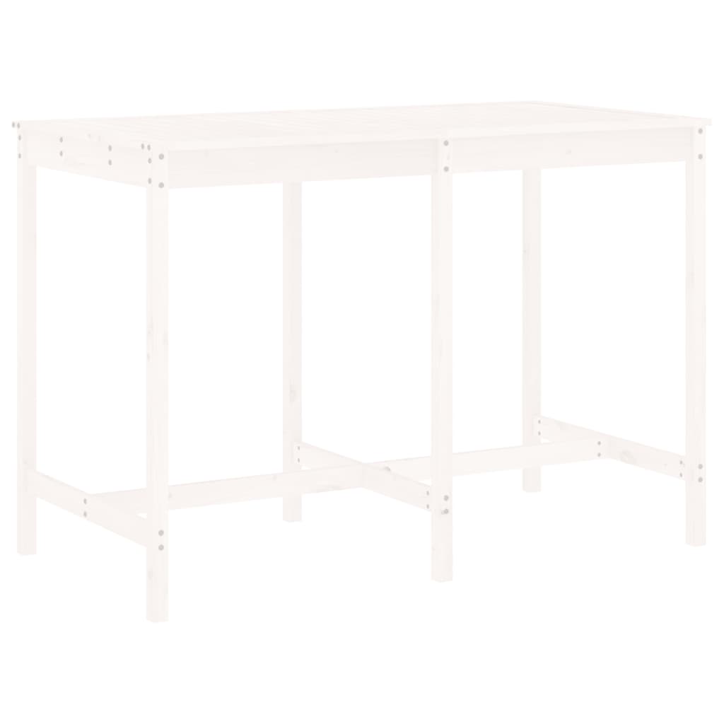 -Delige Barset Massief Grenenhout Wit Wit grenenhout