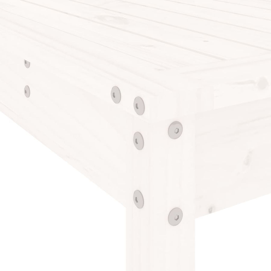 -Delige Barset Massief Grenenhout Wit Wit grenenhout