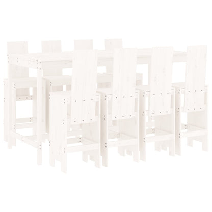 -Delige Barset Massief Grenenhout Wit Wit grenenhout