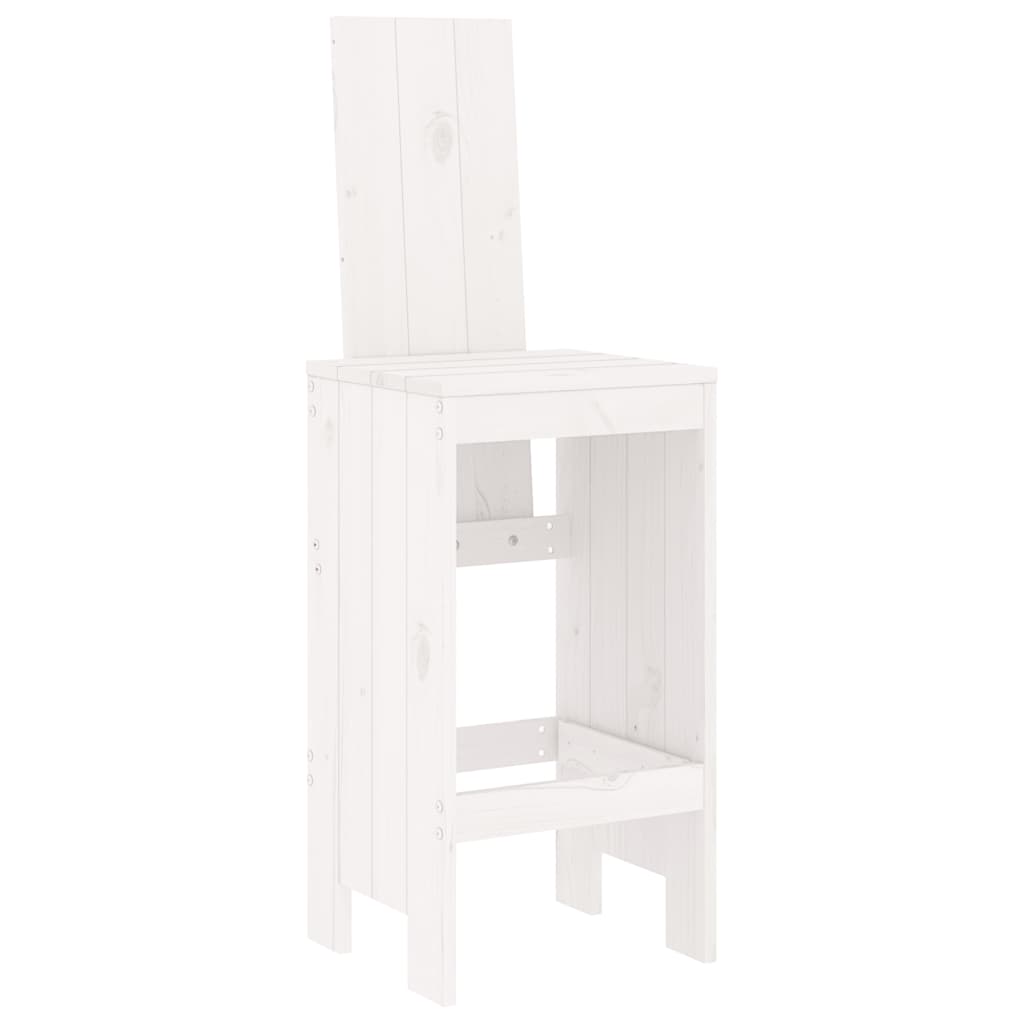 -Delige Barset Massief Grenenhout Wit Wit grenenhout