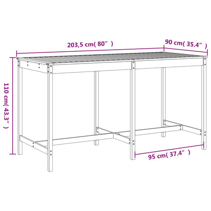 -Delige Barset Massief Grenenhout Wit Wit grenenhout