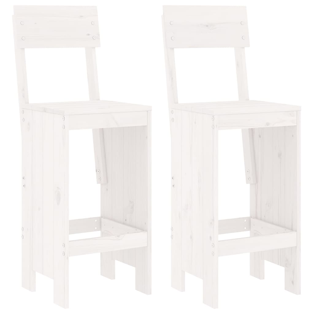 -Delige Barset Massief Grenenhout Wit Wit grenenhout
