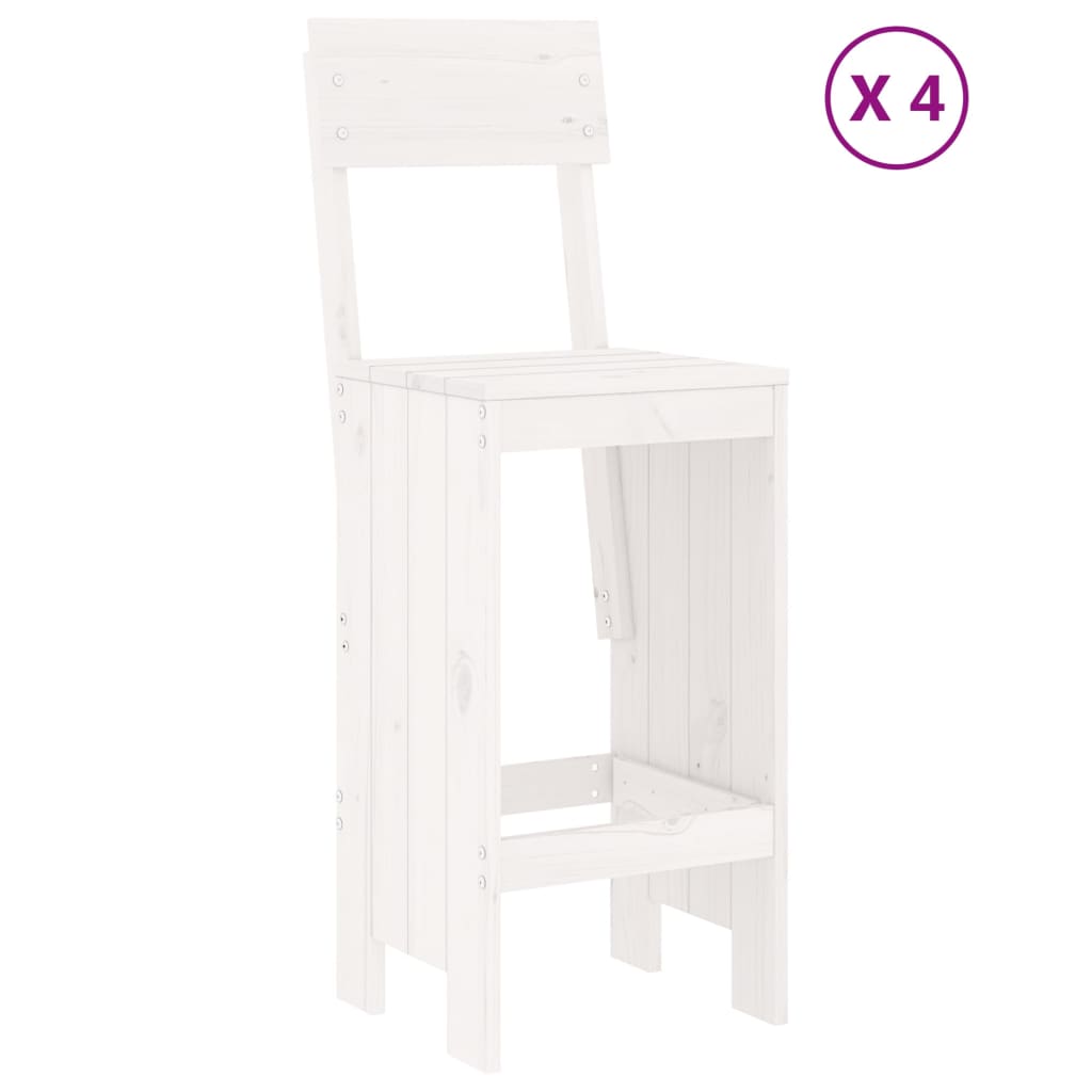 -Delige Barset Massief Grenenhout Wit Wit grenenhout