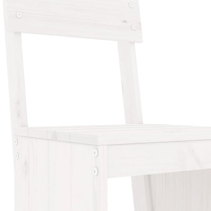 -Delige Barset Massief Grenenhout Wit Wit grenenhout