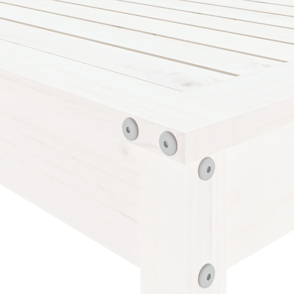 -Delige Barset Massief Grenenhout Wit Wit grenenhout