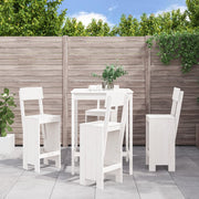 Barset 5-delig massief grenenhout wit