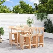 Barset massief grenenhout 7-delig