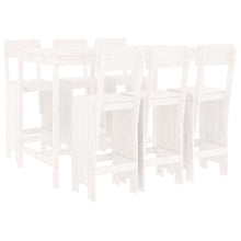 -Delige Barset Massief Grenenhout Wit Wit grenenhout