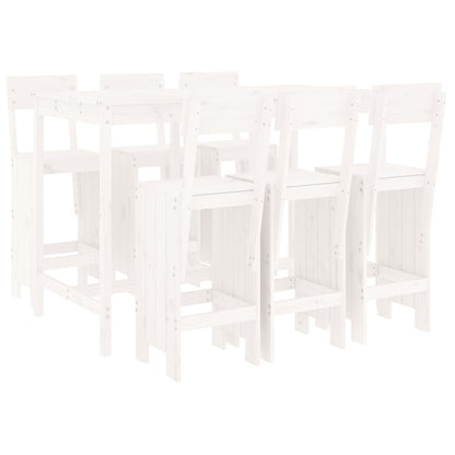 -Delige Barset Massief Grenenhout Wit Wit grenenhout