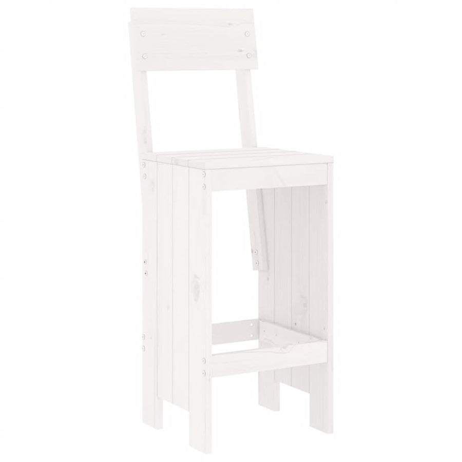 -Delige Barset Massief Grenenhout Wit Wit grenenhout