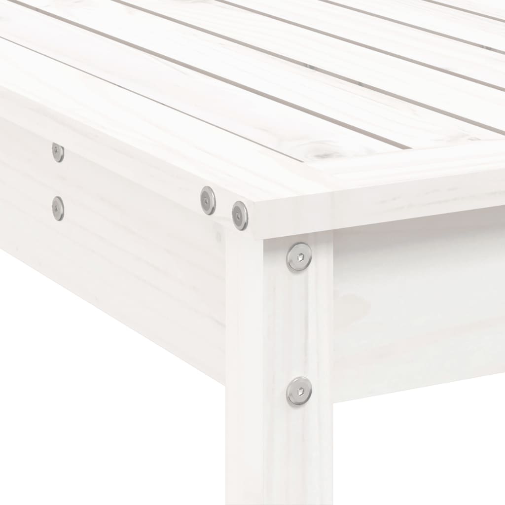 -Delige Barset Massief Grenenhout Wit Wit grenenhout