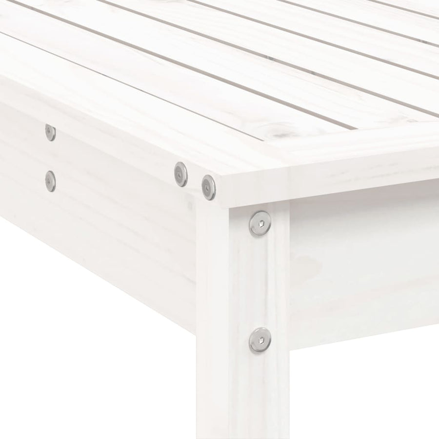 -Delige Barset Massief Grenenhout Wit Wit grenenhout