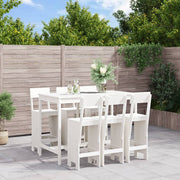 Barset massief grenenhout 7-delig wit