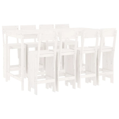 -Delige Barset Massief Grenenhout Wit Wit grenenhout