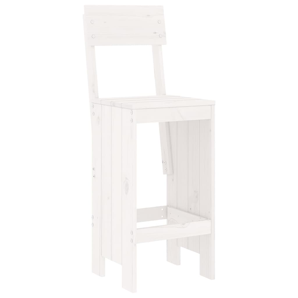 -Delige Barset Massief Grenenhout Wit Wit grenenhout