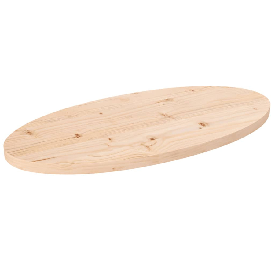 Tafelblad Ovaal 70X35X2,5 Cm Massief Grenenhout
