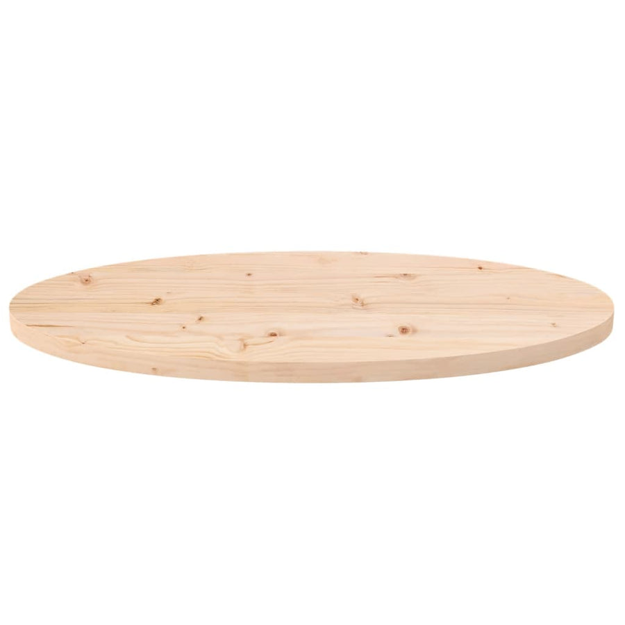 Tafelblad Ovaal 70X35X2,5 Cm Massief Grenenhout