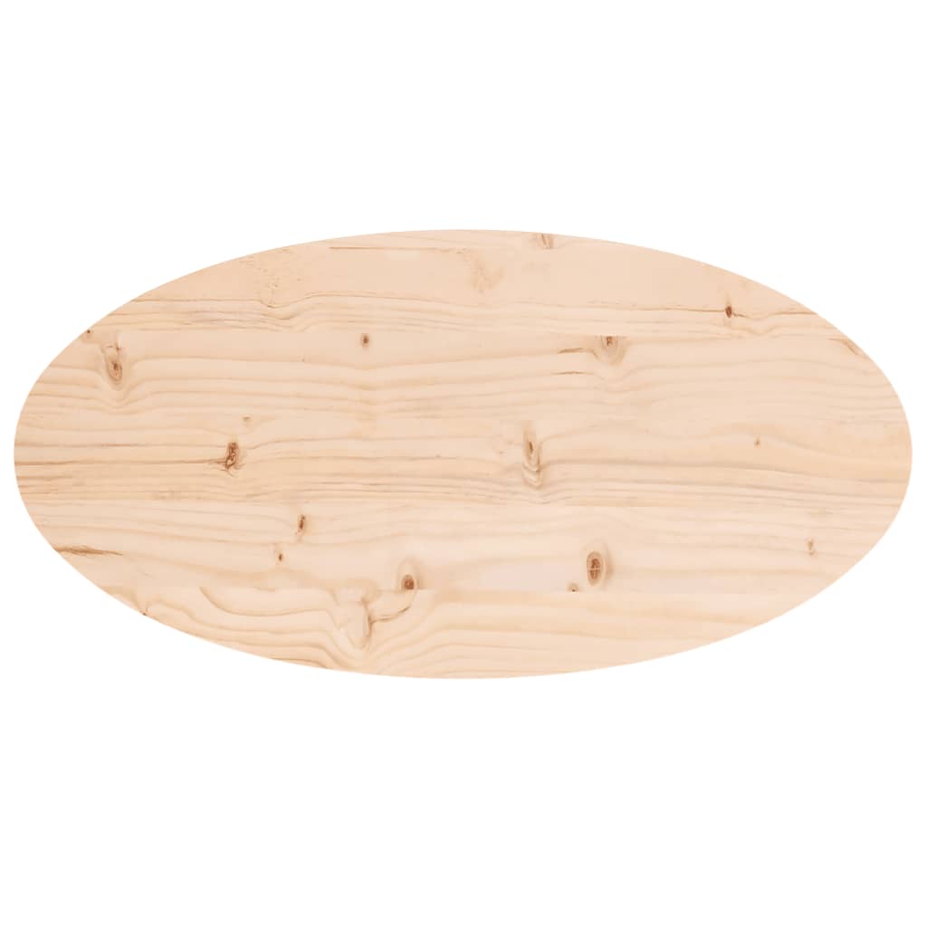 Tafelblad Ovaal 70X35X2,5 Cm Massief Grenenhout