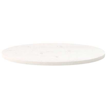 Tafelblad Ovaal 70X35X2,5 Cm Massief Grenenhout 70 x 35 x 2.5 cm Wit