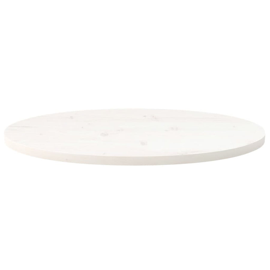 Tafelblad Ovaal 70X35X2,5 Cm Massief Grenenhout 70 x 35 x 2.5 cm Wit