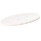 Tabletop oval 80x40x2.5 cm solid pine wood white
