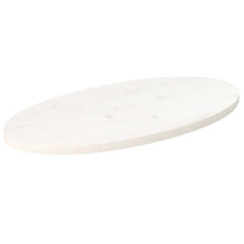 Tafelblad Ovaal 80X40X2,5 Cm Massief Grenenhout Wit