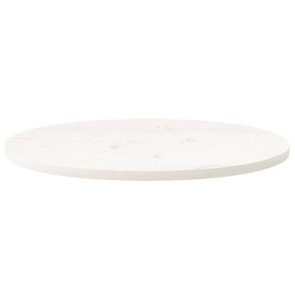 Tafelblad Ovaal 80X40X2,5 Cm Massief Grenenhout Wit