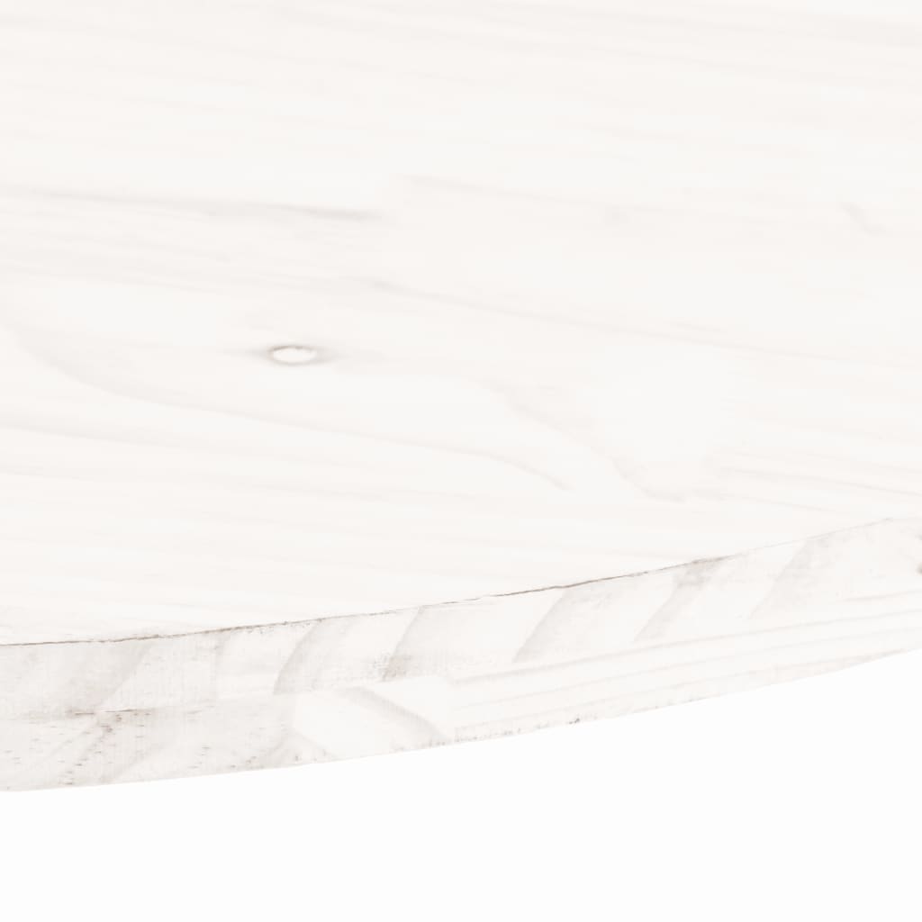 Tafelblad Ovaal 90X45X2,5 Cm Massief Grenenhout 90 x 45 x 2.5 cm Wit